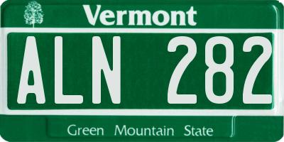 VT license plate ALN282