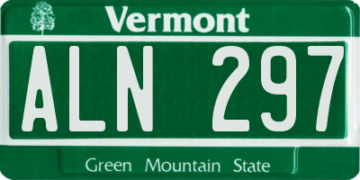 VT license plate ALN297