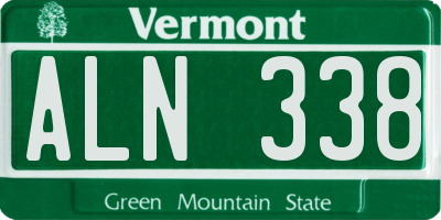 VT license plate ALN338