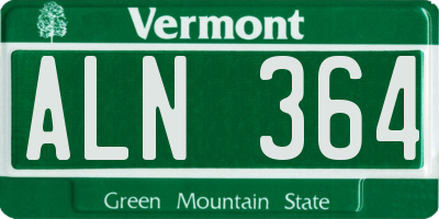VT license plate ALN364