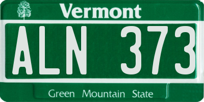VT license plate ALN373