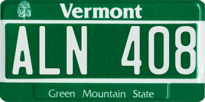 VT license plate ALN408
