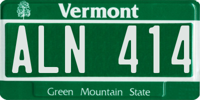 VT license plate ALN414