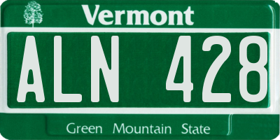 VT license plate ALN428