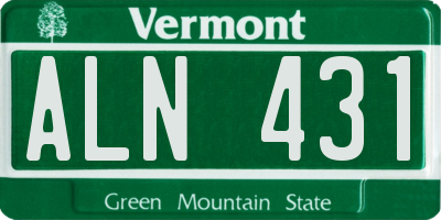 VT license plate ALN431