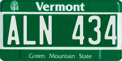 VT license plate ALN434