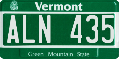 VT license plate ALN435