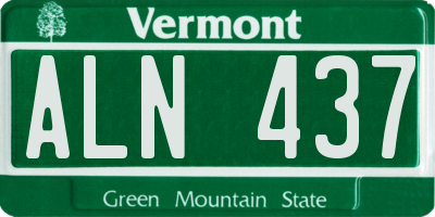 VT license plate ALN437