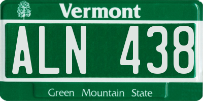 VT license plate ALN438