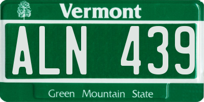 VT license plate ALN439