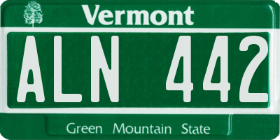 VT license plate ALN442