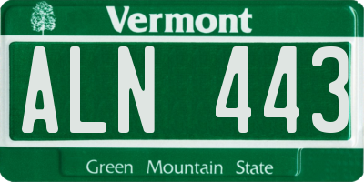 VT license plate ALN443