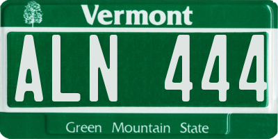 VT license plate ALN444