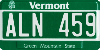 VT license plate ALN459