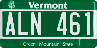 VT license plate ALN461