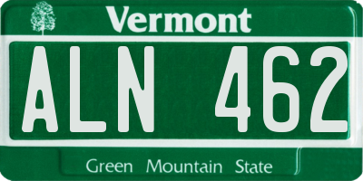 VT license plate ALN462