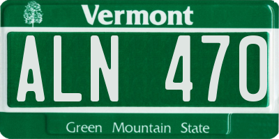 VT license plate ALN470