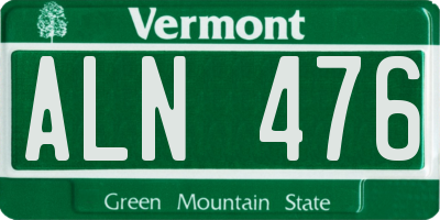 VT license plate ALN476