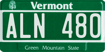 VT license plate ALN480