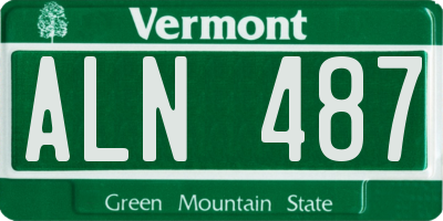 VT license plate ALN487