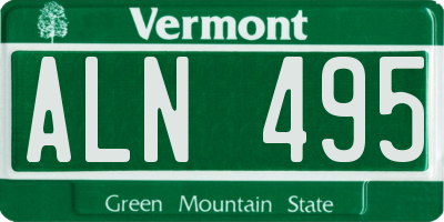VT license plate ALN495