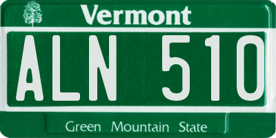 VT license plate ALN510