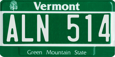 VT license plate ALN514