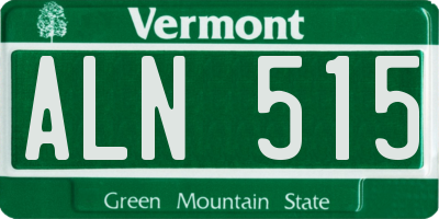 VT license plate ALN515