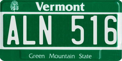 VT license plate ALN516