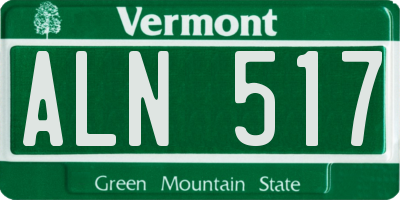 VT license plate ALN517