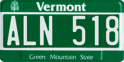 VT license plate ALN518