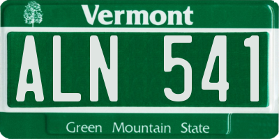 VT license plate ALN541