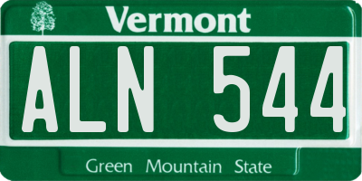 VT license plate ALN544