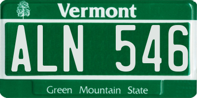 VT license plate ALN546