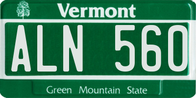 VT license plate ALN560