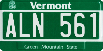 VT license plate ALN561