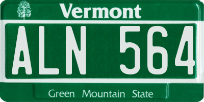 VT license plate ALN564