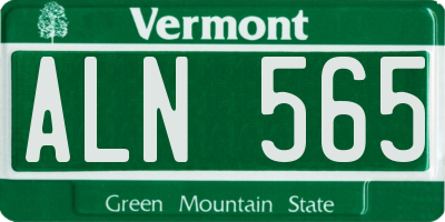 VT license plate ALN565