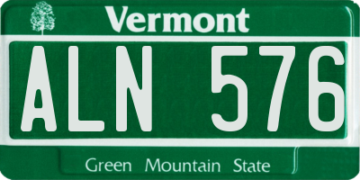 VT license plate ALN576