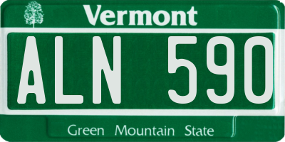 VT license plate ALN590