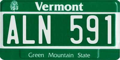 VT license plate ALN591