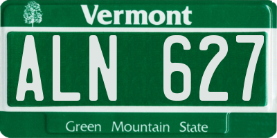 VT license plate ALN627