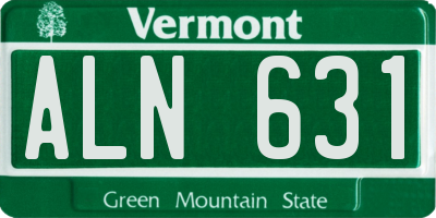 VT license plate ALN631