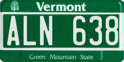 VT license plate ALN638