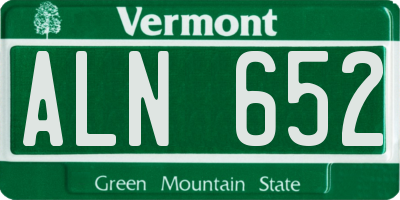 VT license plate ALN652