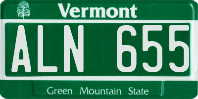 VT license plate ALN655
