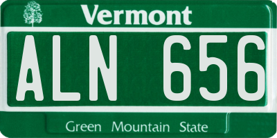 VT license plate ALN656