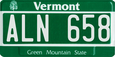 VT license plate ALN658