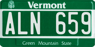 VT license plate ALN659