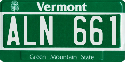 VT license plate ALN661